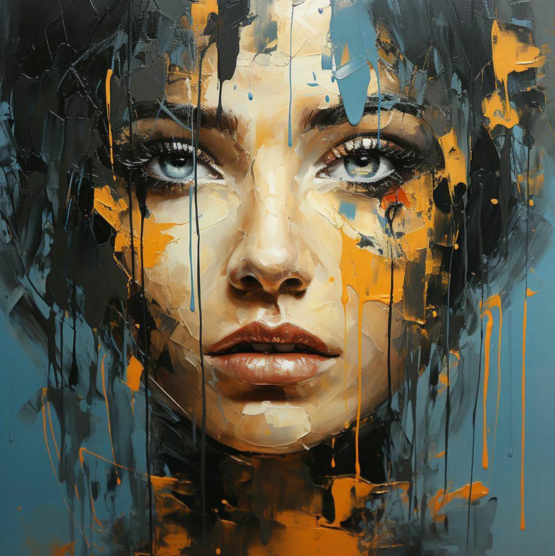 Acrylglasbild BLUE EYE GIRL