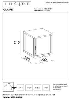 Außenleuchte CLAIRE