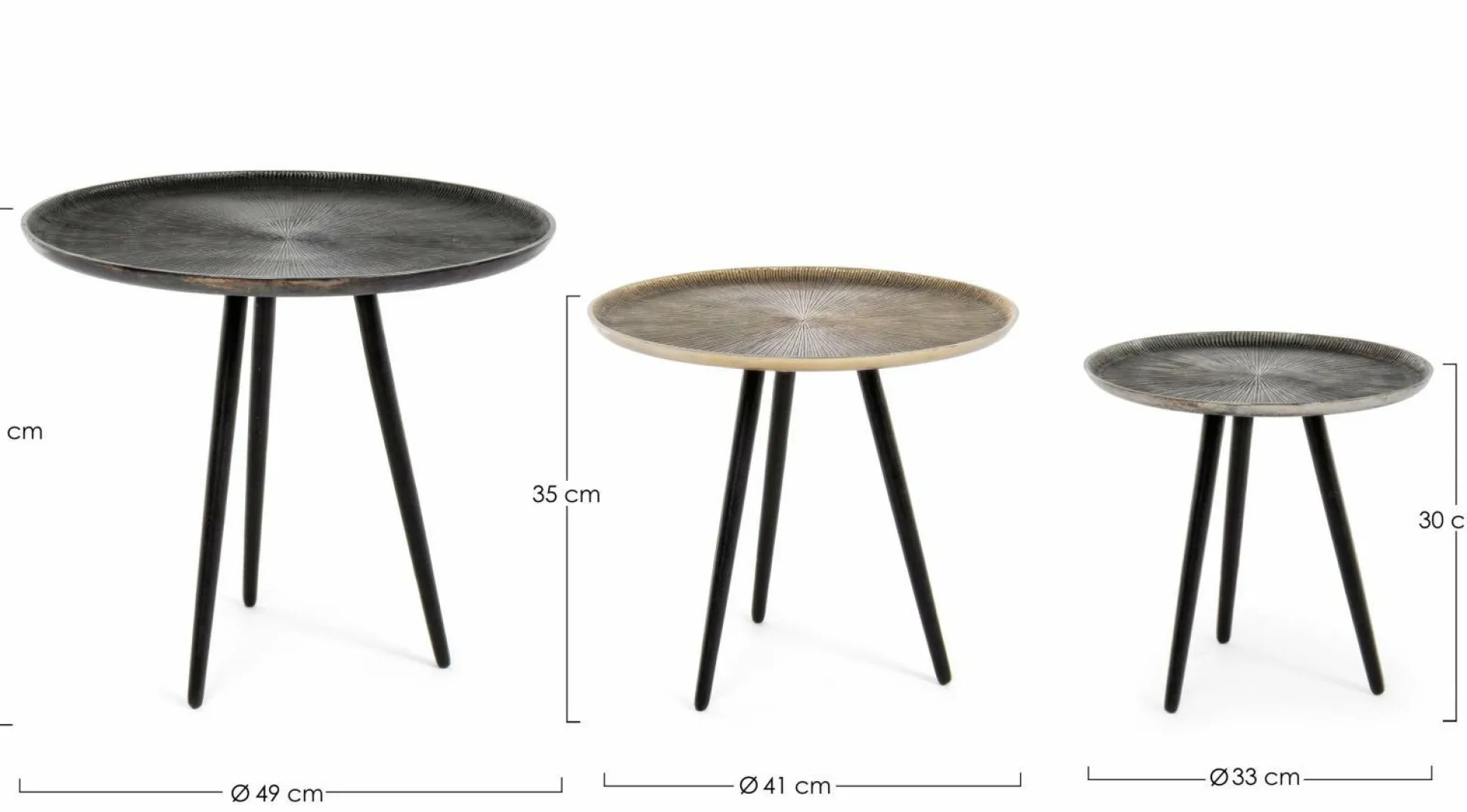 Beistelltisch TAHIR 3er Set