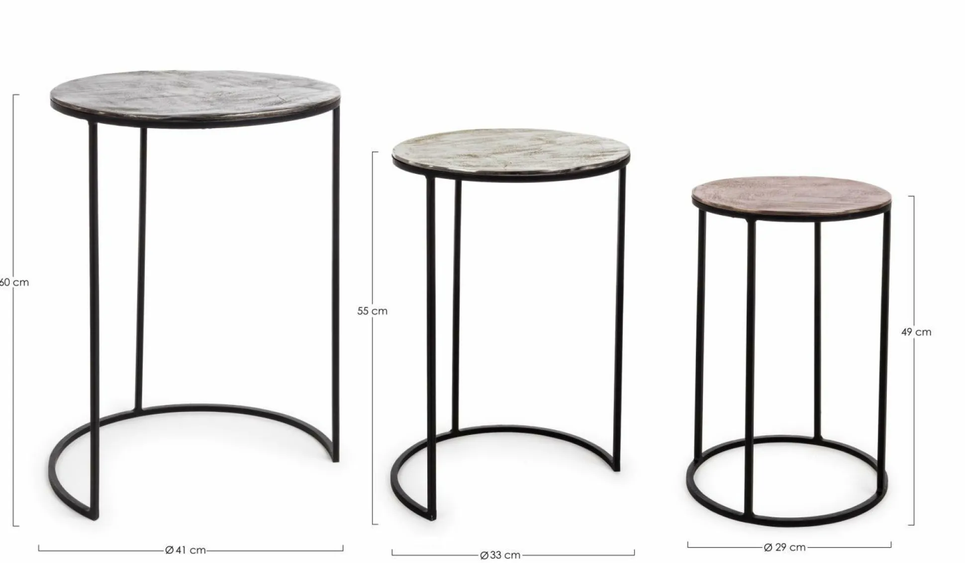 Beistelltisch TAHIR 3er Set