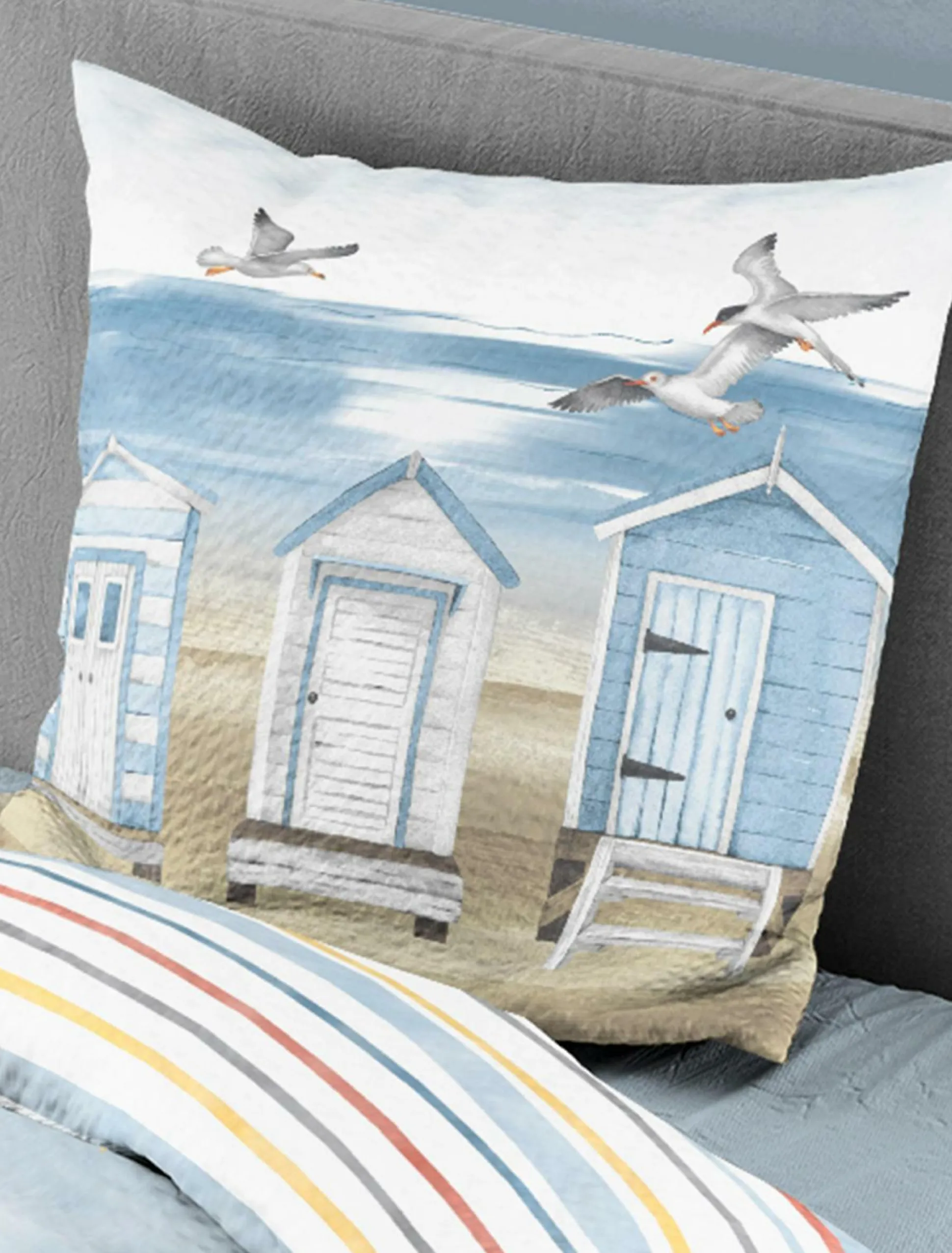 Bettwäsche Seersucker blau