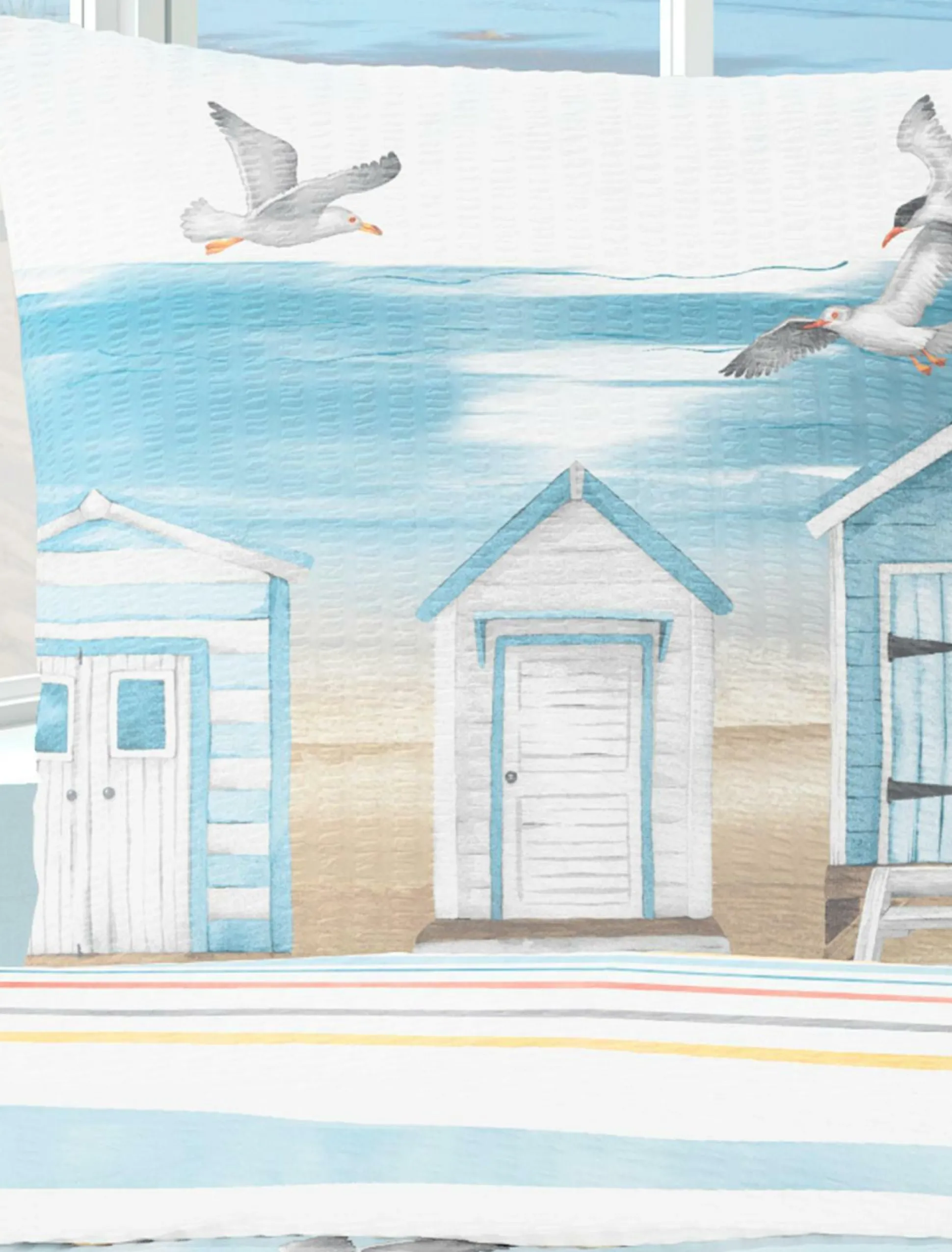 Bettwäsche Seersucker blau