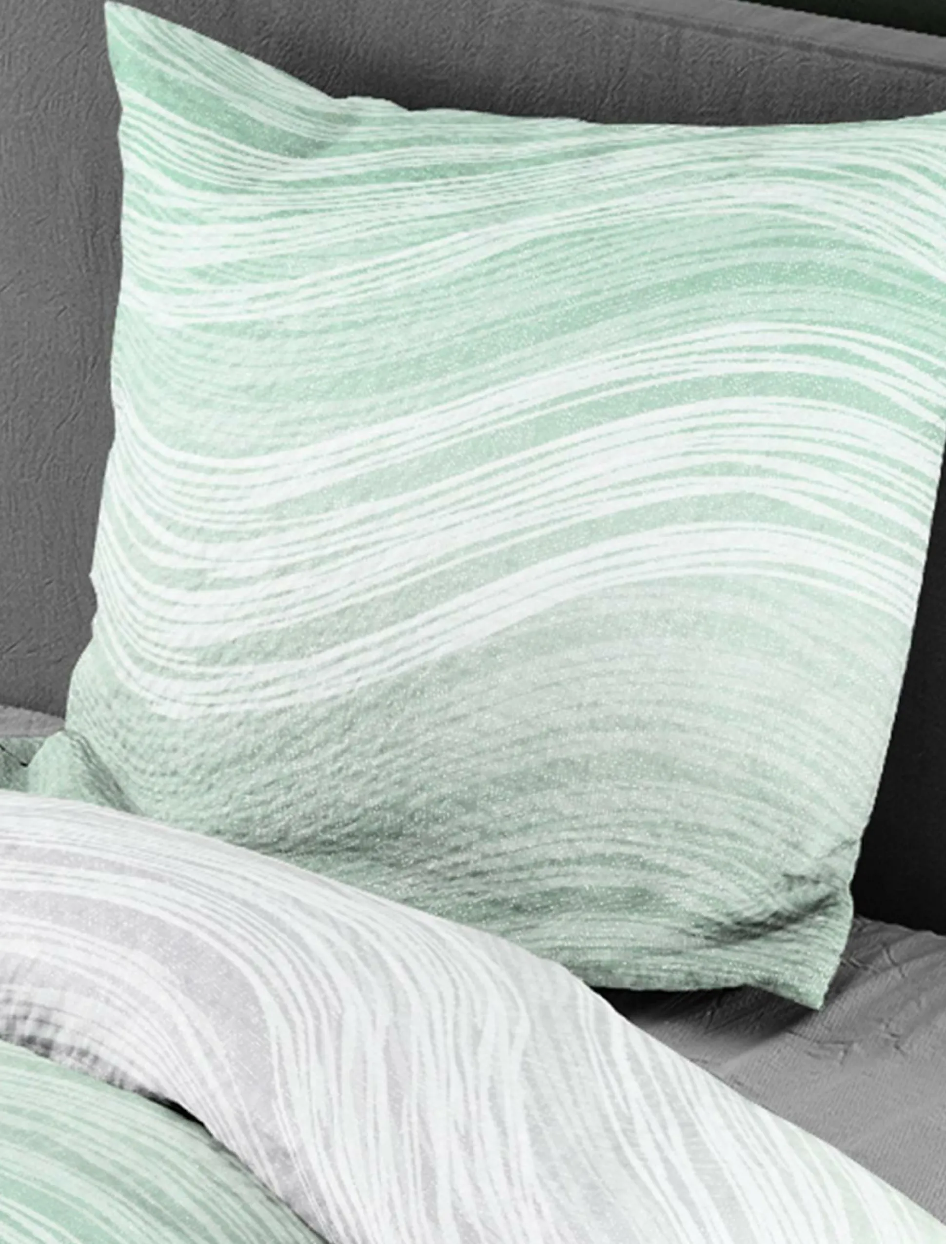 Bettwäsche Seersucker grün