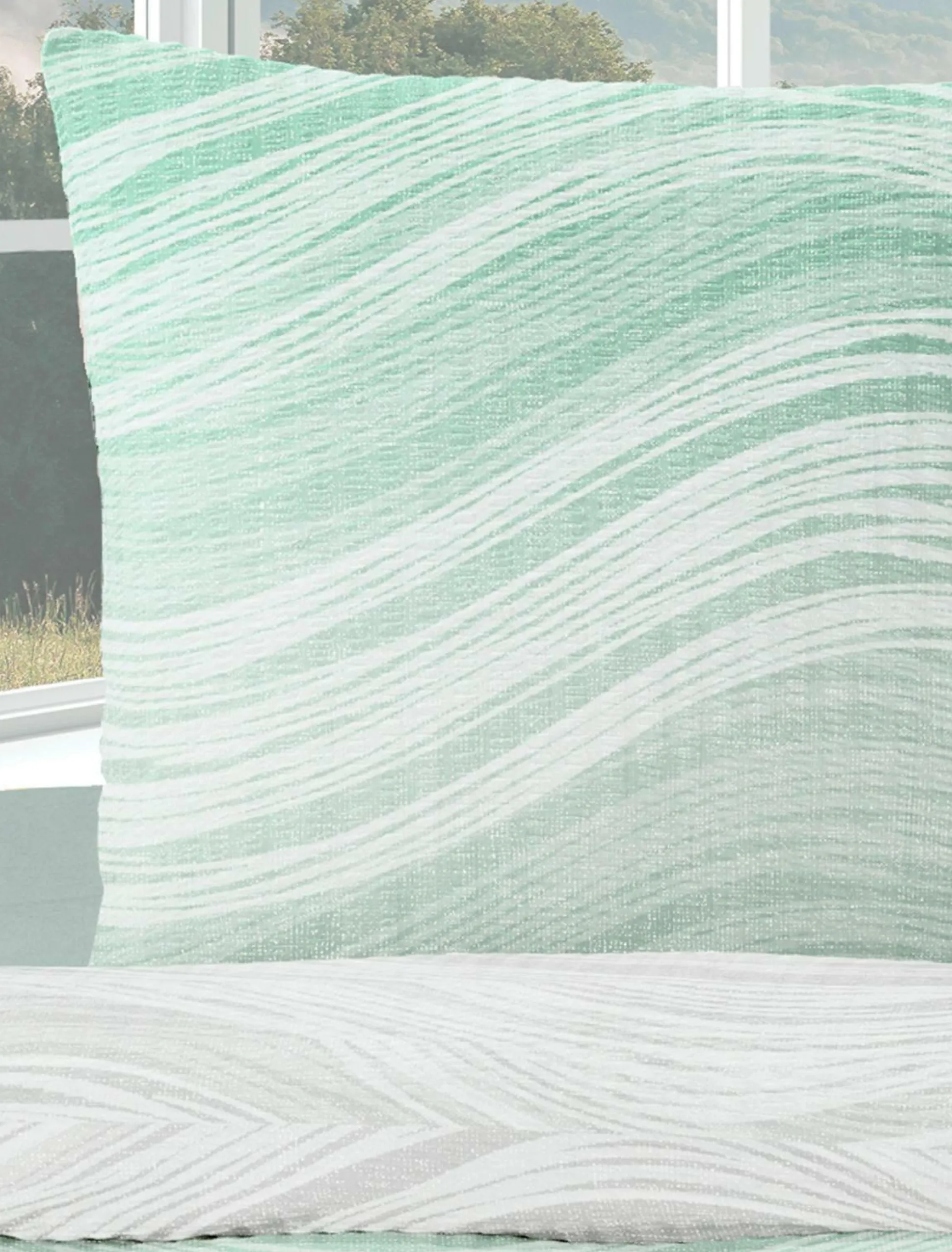 Bettwäsche Seersucker grün