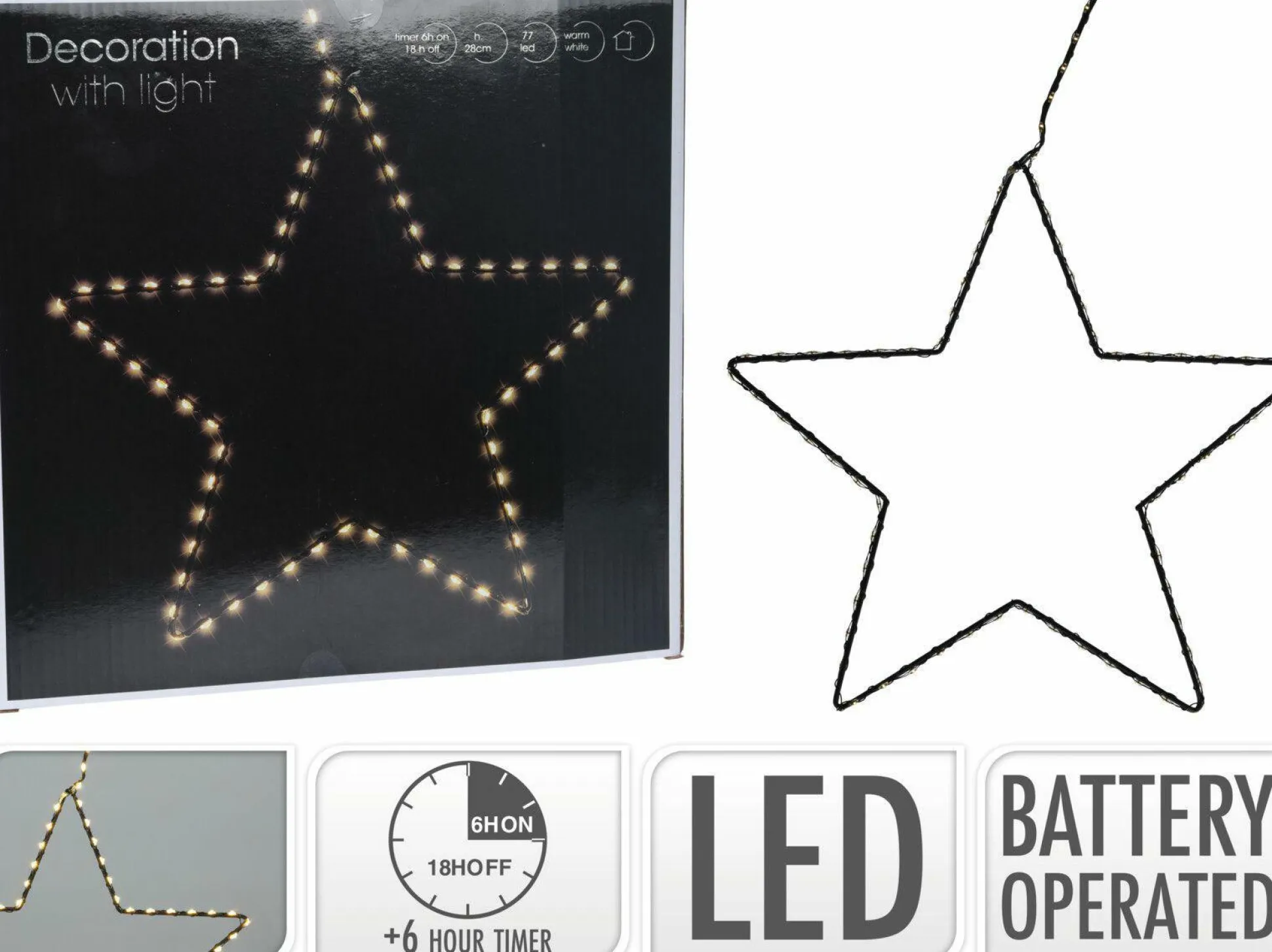 Christbaumschmuck Hänger Stern LED