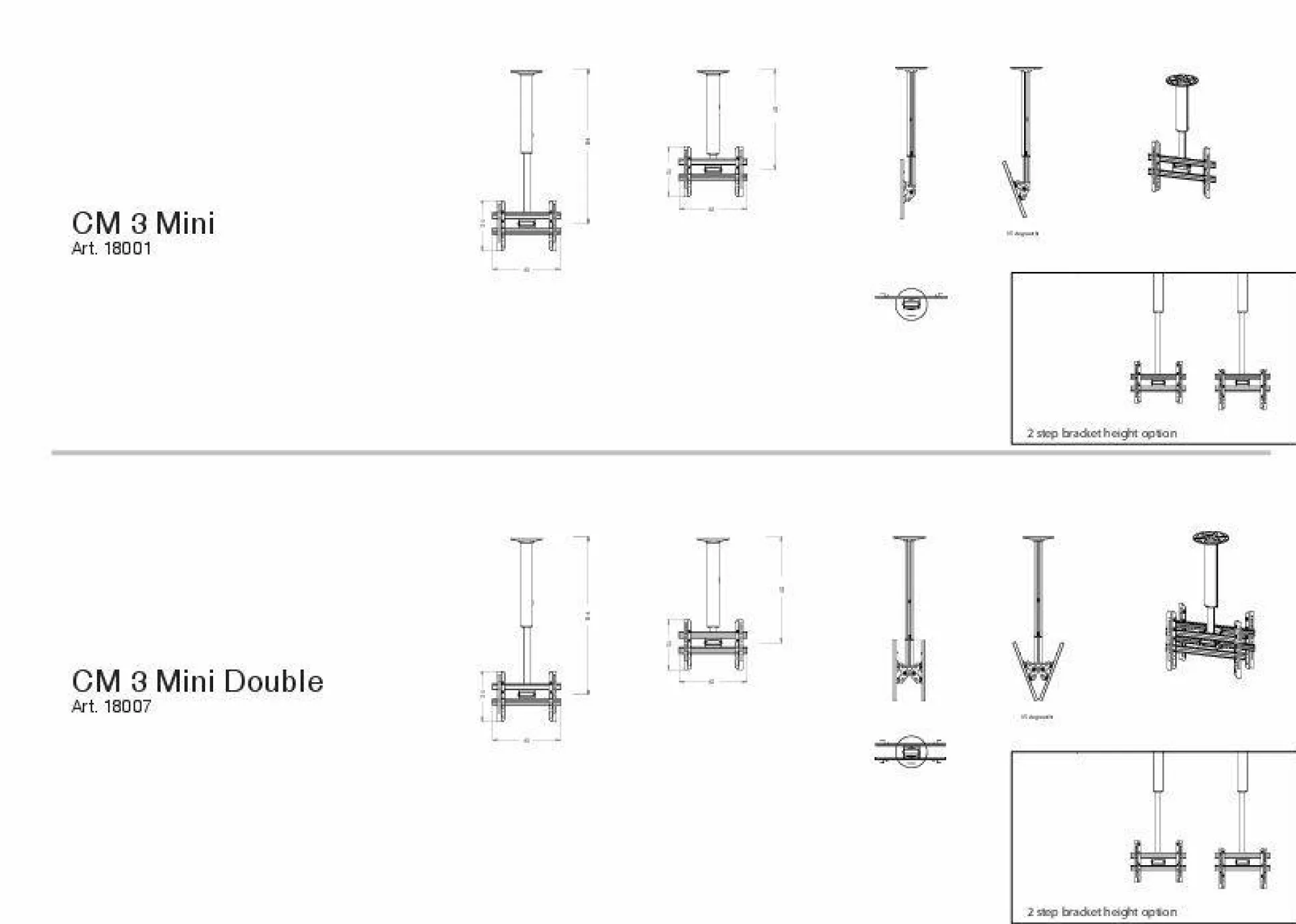 Deckenhalterung CM 3 Mini