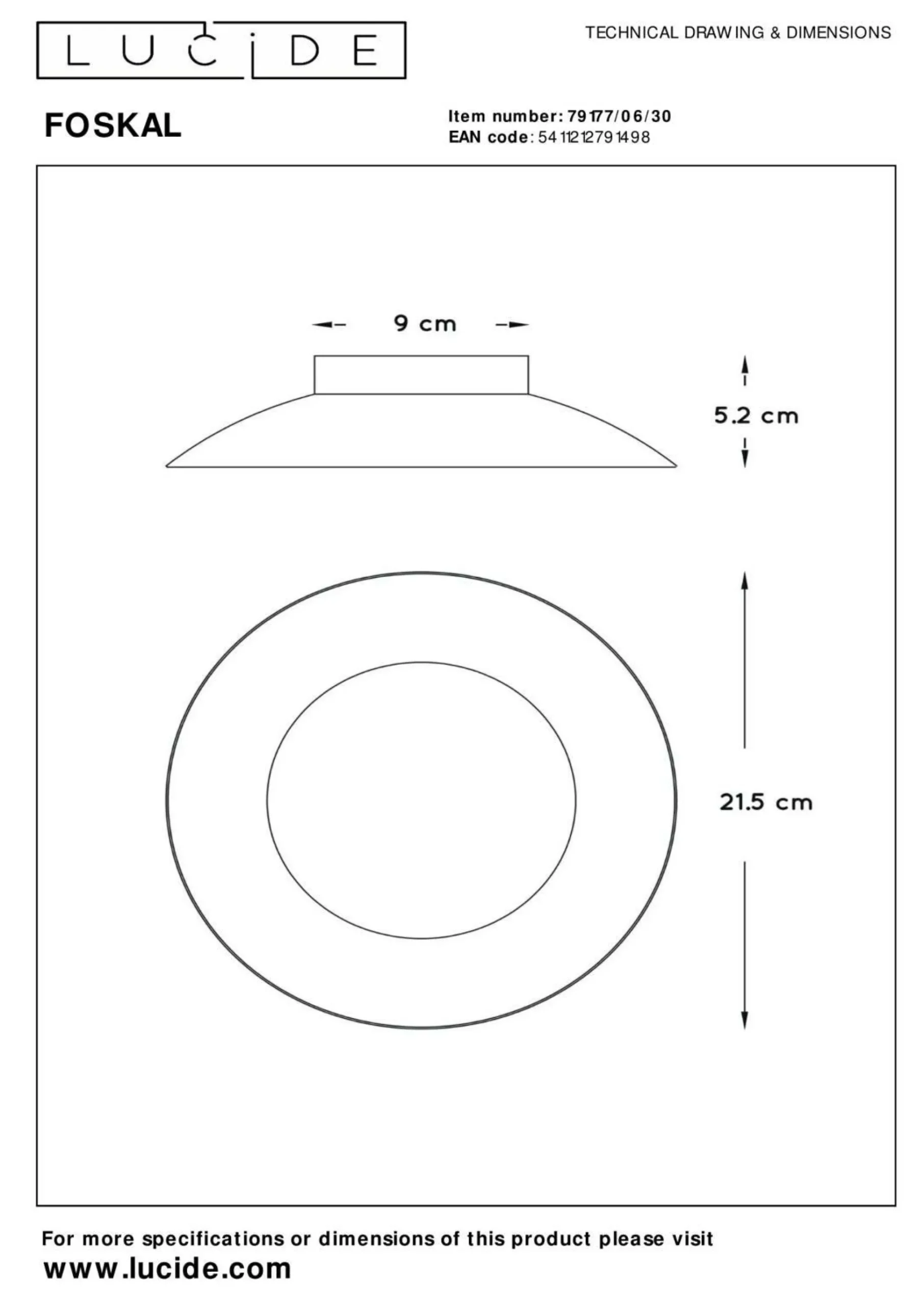Deckenleuchte FOSKAL