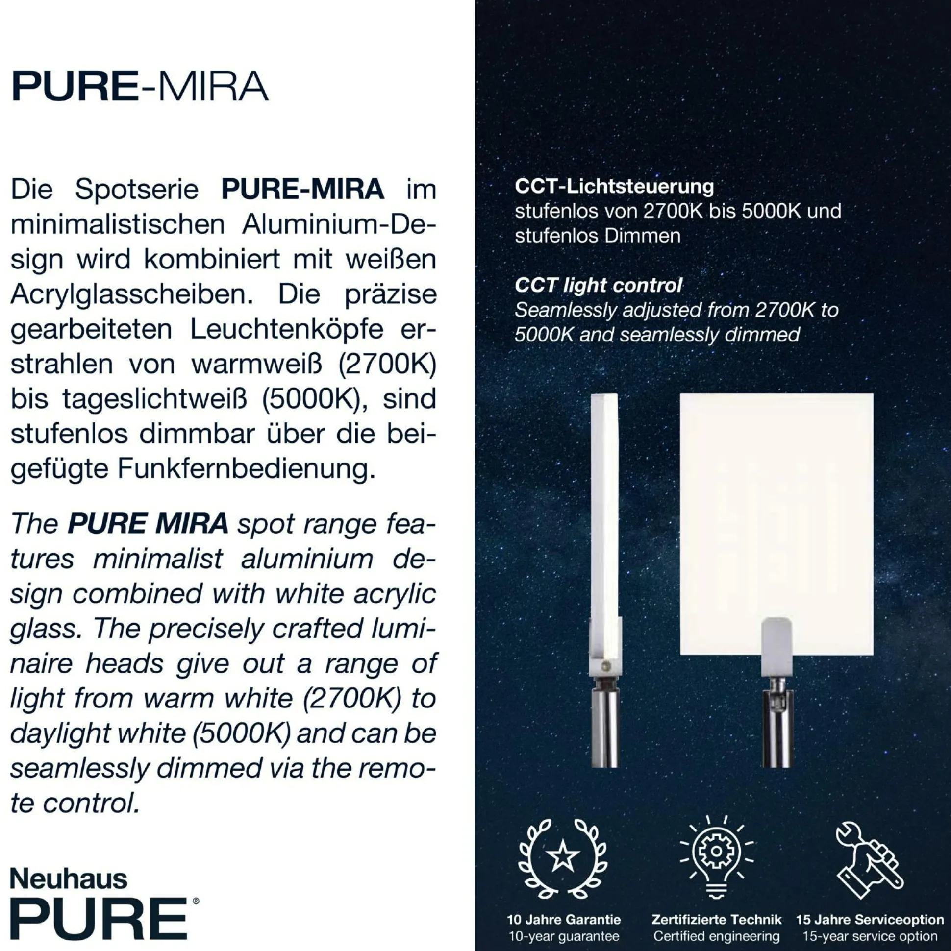 Deckenleuchte PURE MIRA