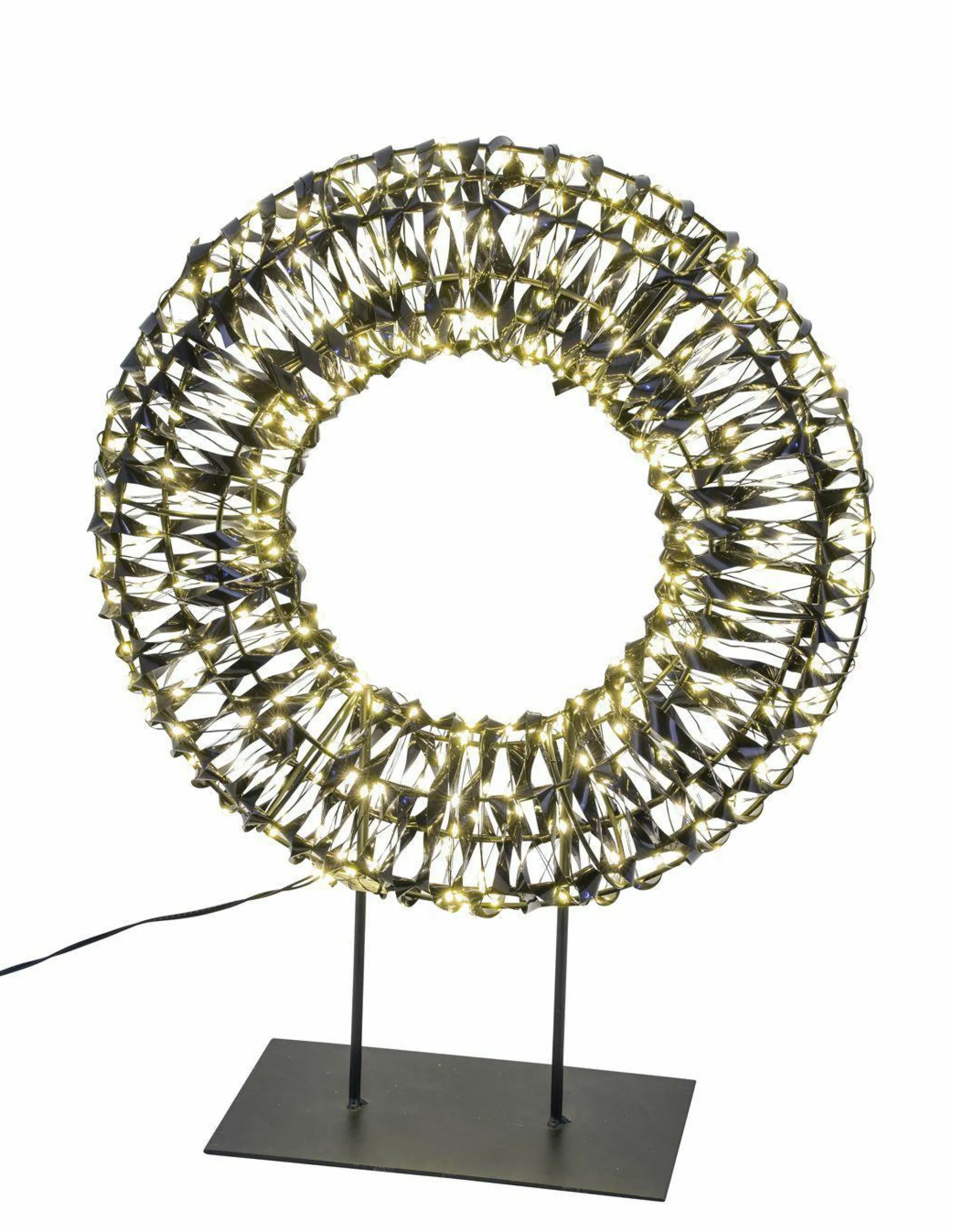 Drahtkranz LED auf Fuß