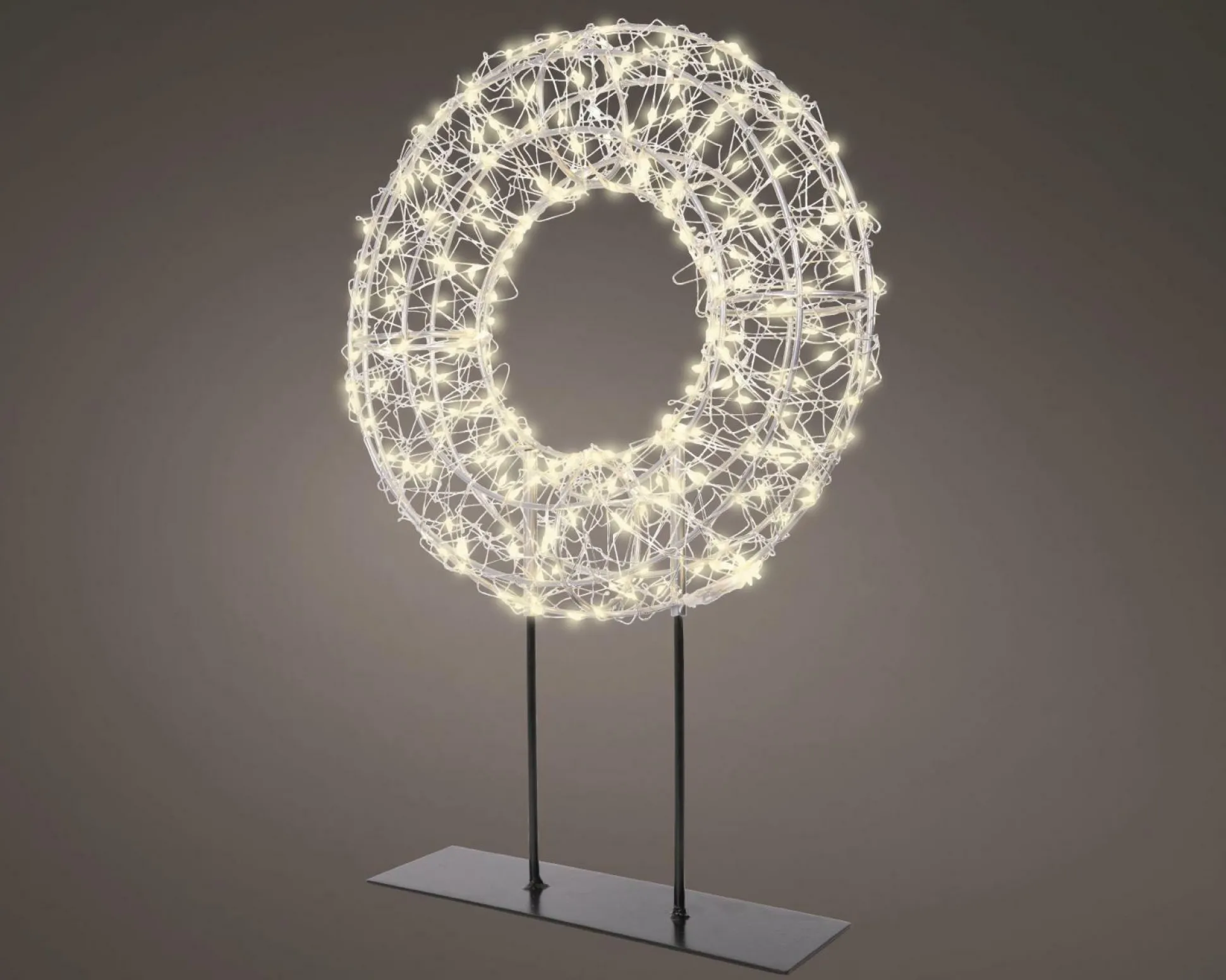 Drahtkranz LED auf Fuß