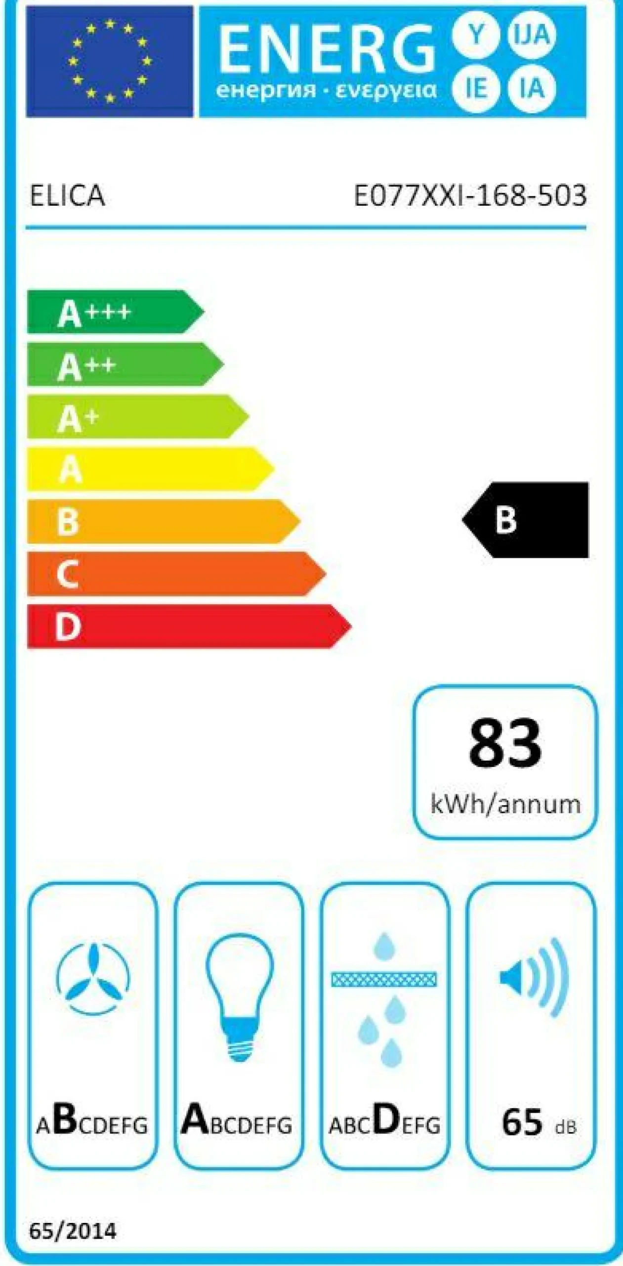 Dunsthaube Elica STRIPE 80cm