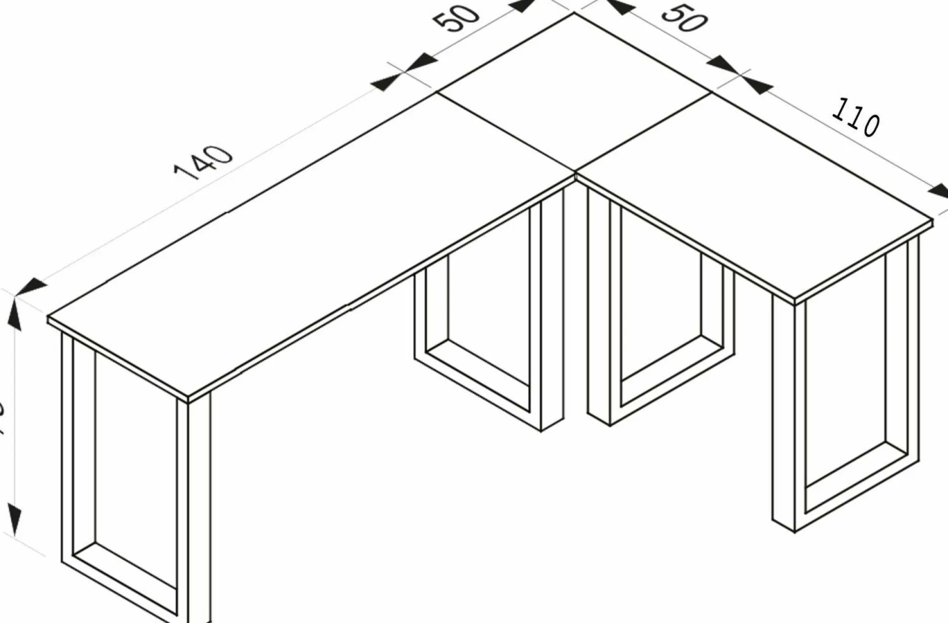 Eck-Schreibtisch LONA