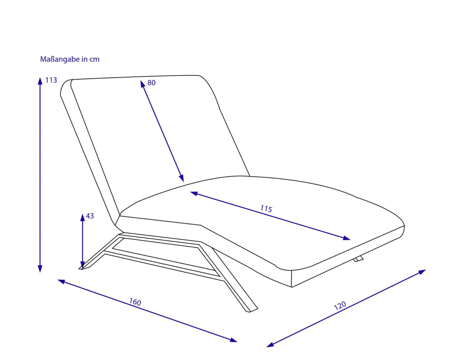 Einzelliege maxi CHRISTIE