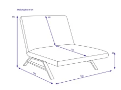 Einzelliege maxi CHRISTIE