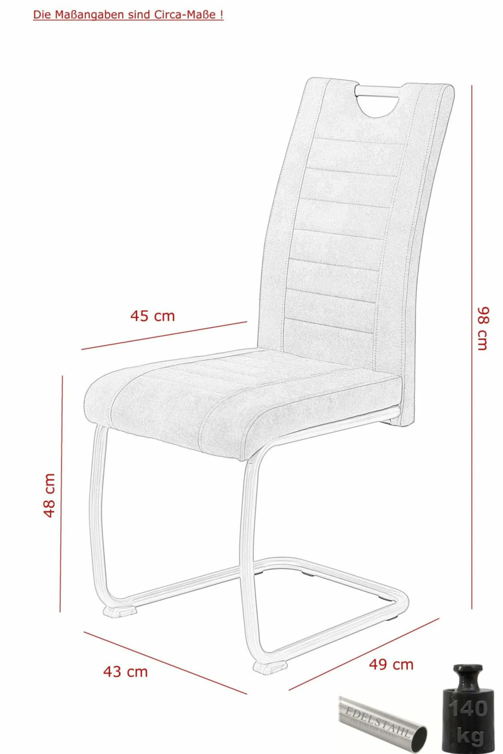 Freischwinger ULLA S 4er Set