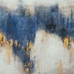 Gemälde ABSTRAKT BLAU UND GOLD