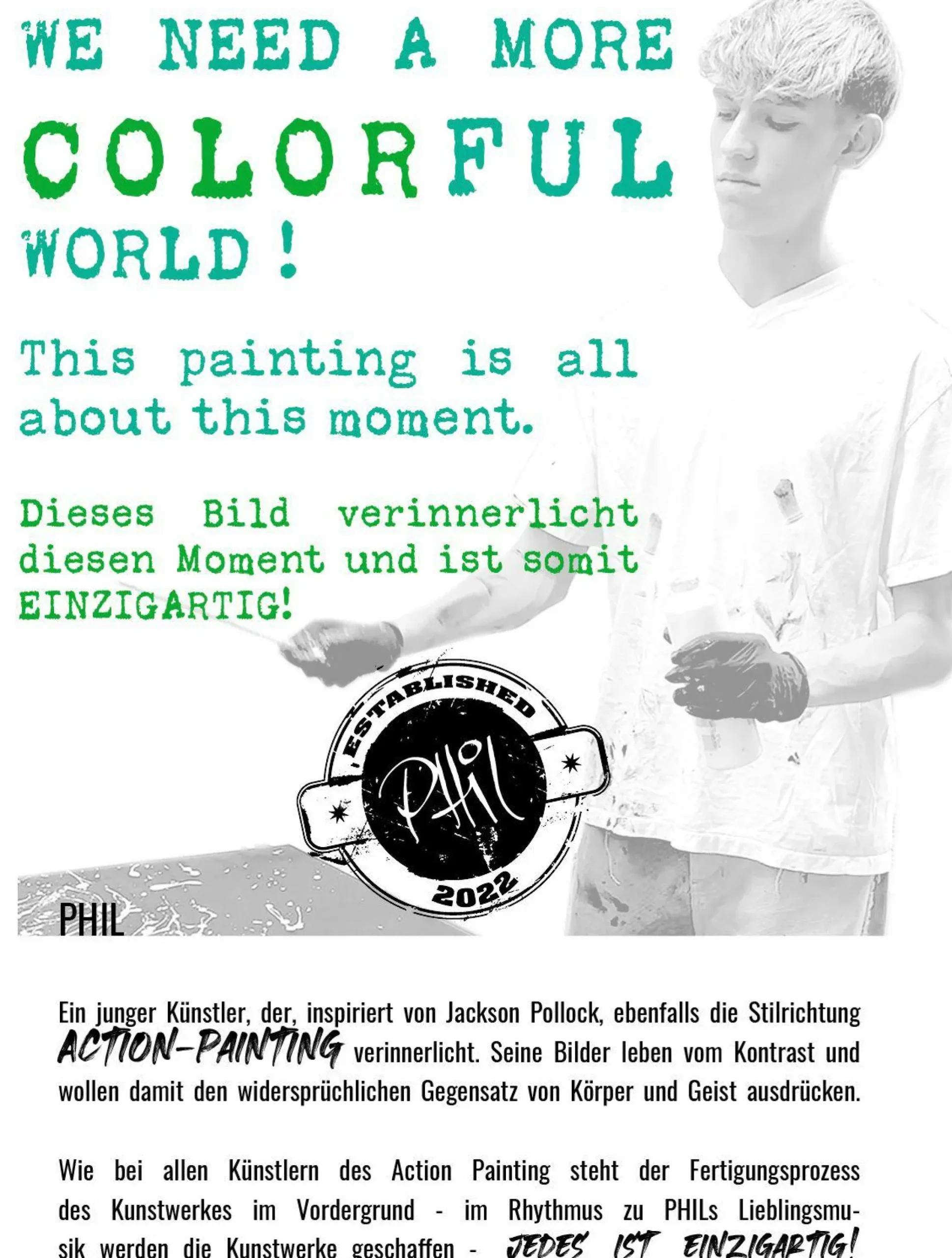 Gemälde COMPOSITION IN BLAU