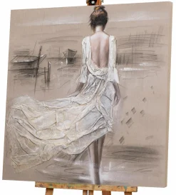 Gemälde DAME AM HAFEN