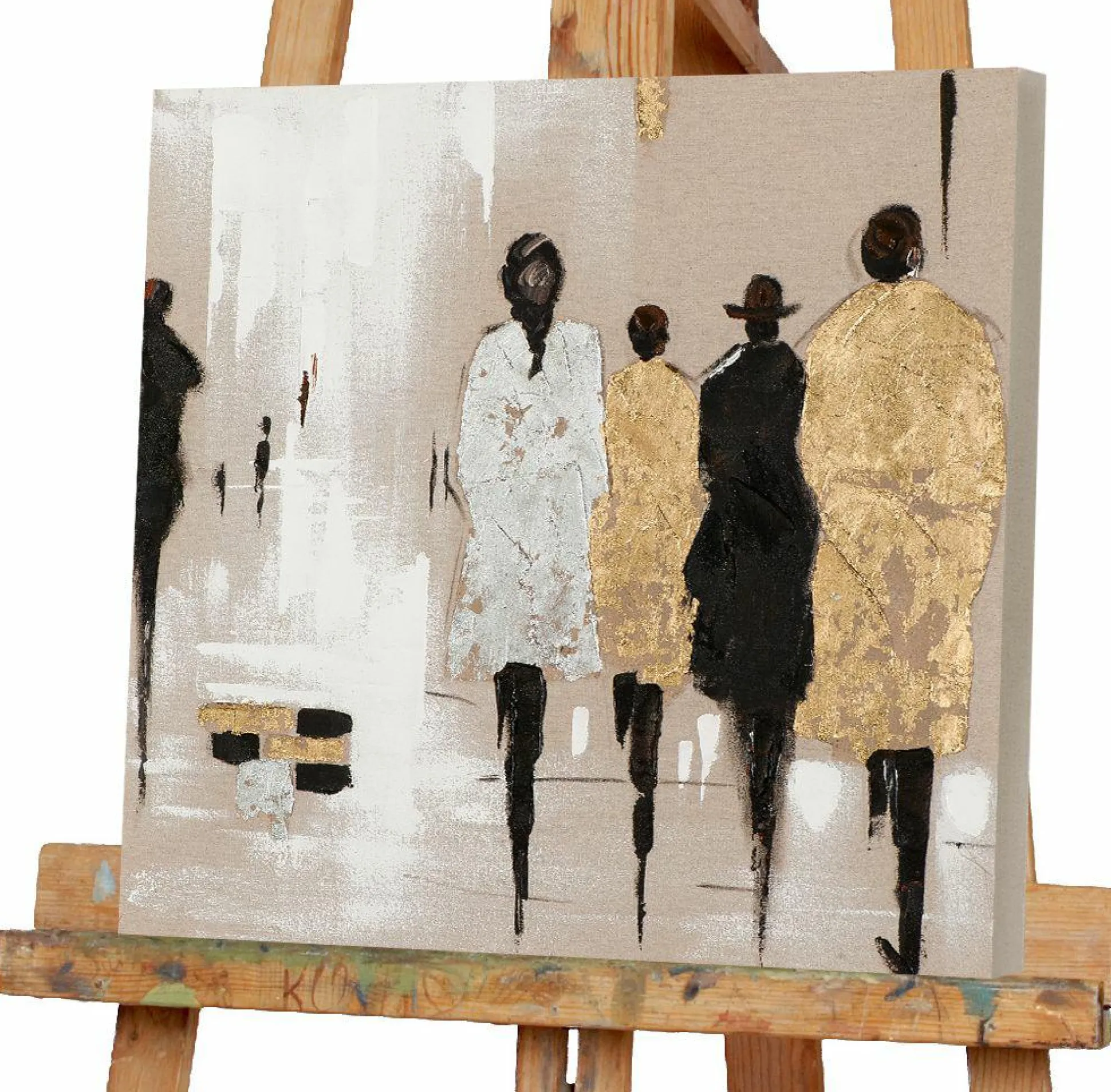 Gemälde MODENSCHAU GOLD/SILBER