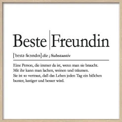 Gerahmtes Bild BESTE FREUNDIN