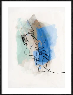 Gerahmtes Bild FACE COUPLE