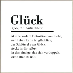 Gerahmtes Bild GLÜCK