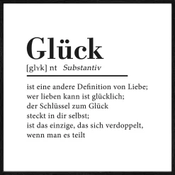 Gerahmtes Bild GLÜCK