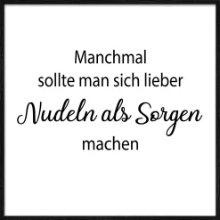 Gerahmtes Bild LIEBER NUDELN