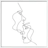 Gerahmtes Bild LINE-ART-FACES