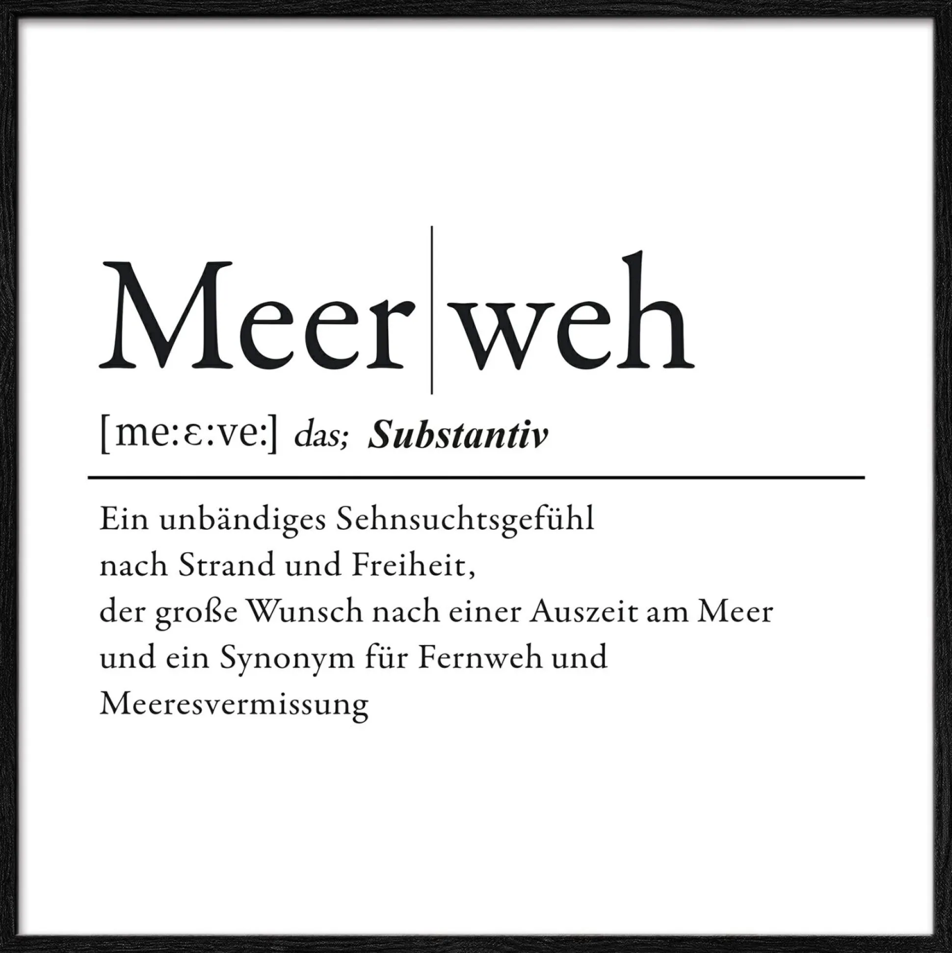 Gerahmtes Bild MEERWEH