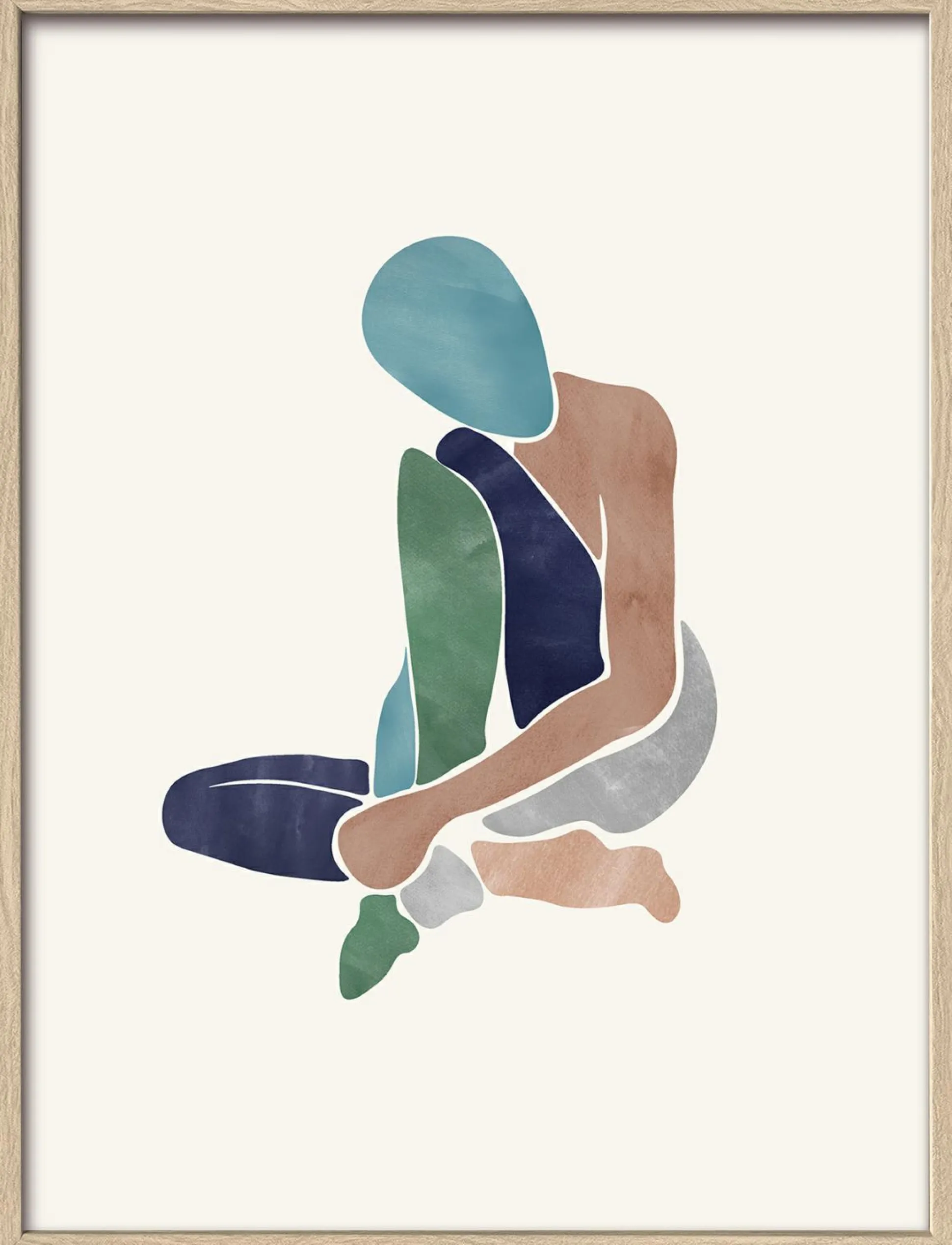 Gerahmtes Bild SITTING WOMAN