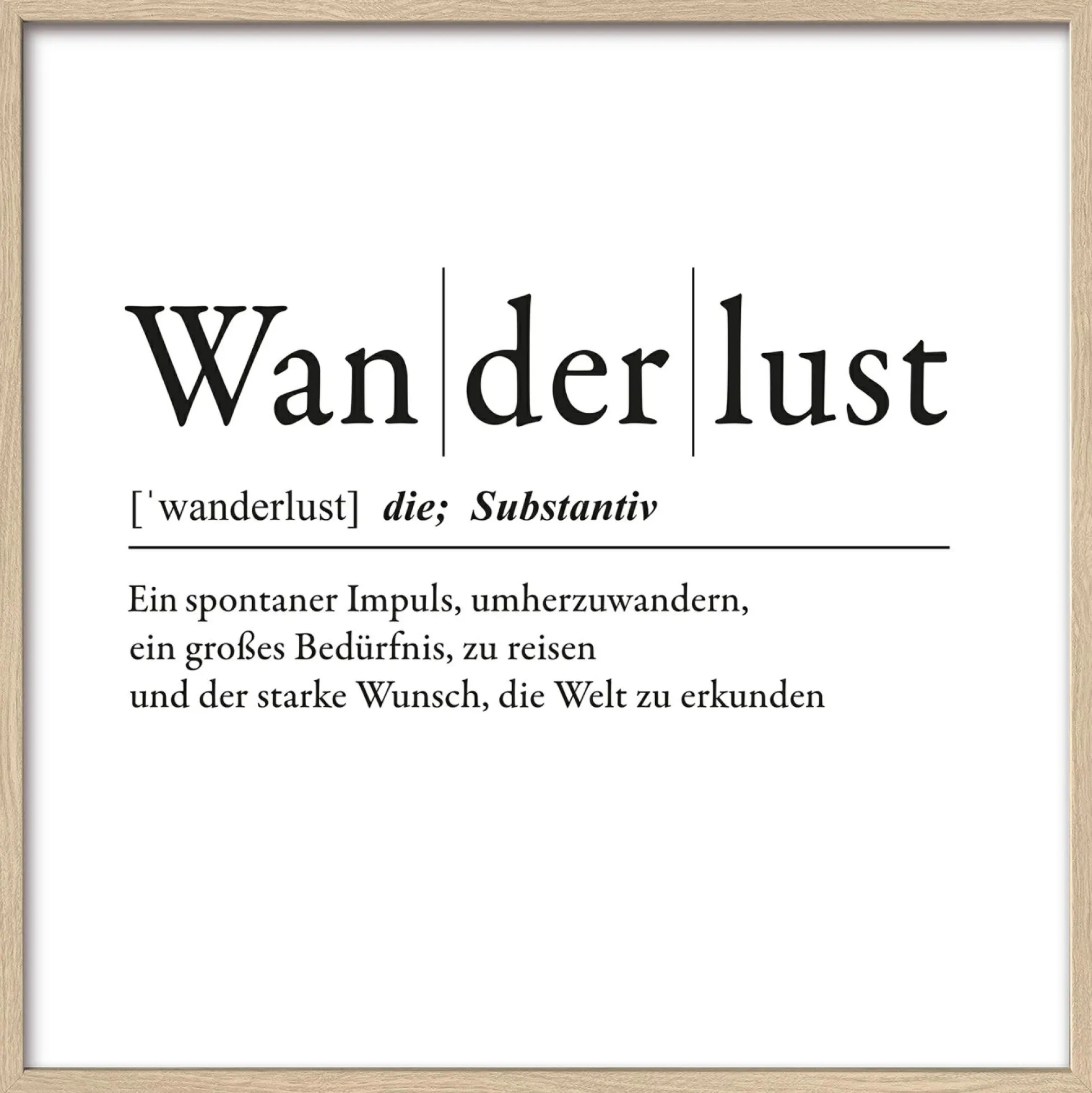 Gerahmtes Bild WANDERLUST