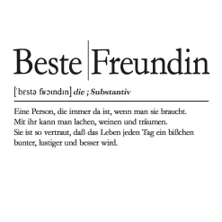 Glasbild BESTE FREUNDIN