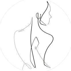 Glasbild FACE LINES II