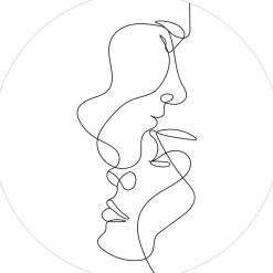 Glasbild FACE LINES III