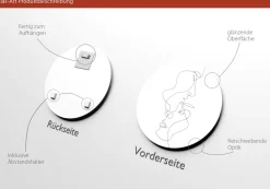 Glasbild FACE LINES III