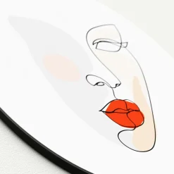 Glasbild FACE LINES IV