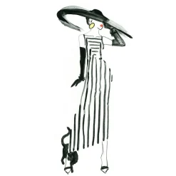 Glasbild FASHION DRAWING I