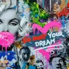 Glasbild GRAFFITI MARYLIN