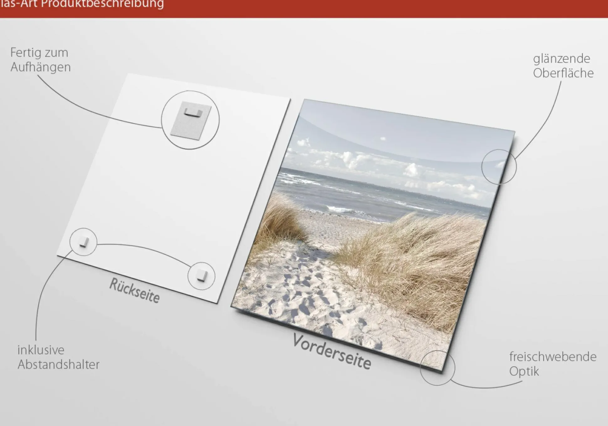 Glasbild OASE DER SINNE I