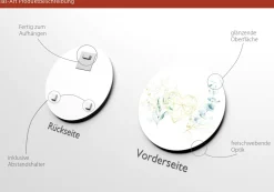 Glasbild WATERCOLOURED LEAVES