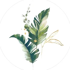 Glasbild WATERCOLOURED PALM