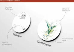 Glasbild WATERCOLOURED PALM