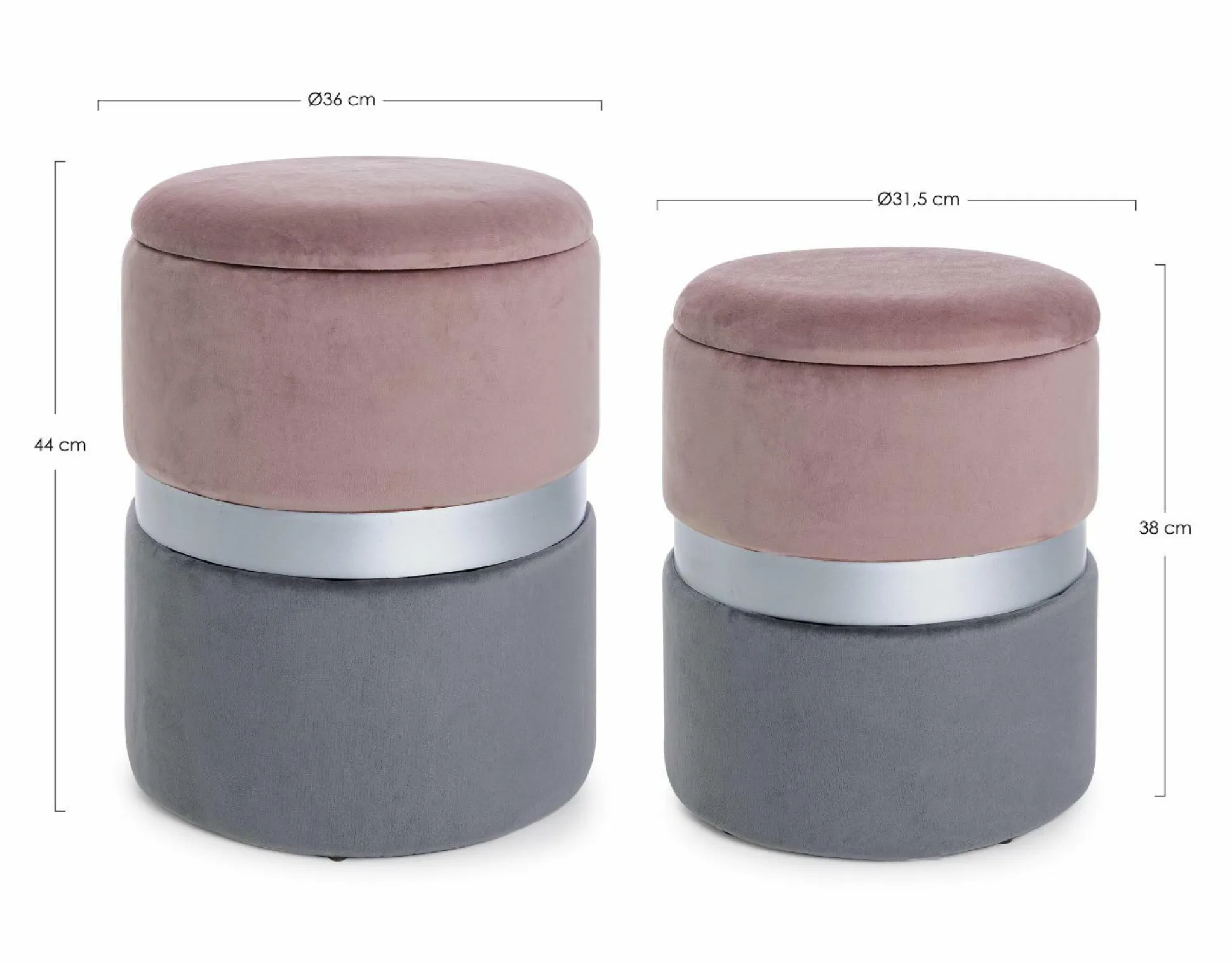 Hocker POLINA 2er Set