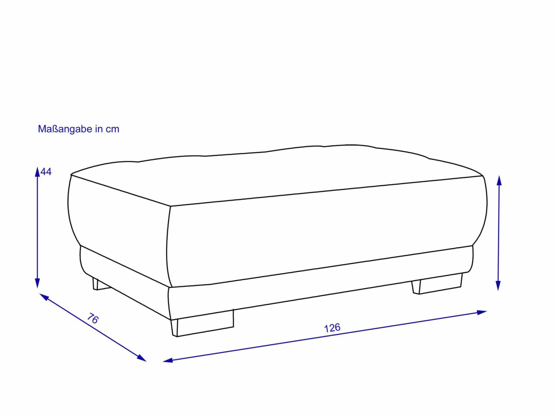 Hocker SYSTEMPOLSTER XXL MILLA