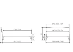 Holzbett HASENA CALUSO
