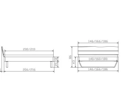 Holzbett HASENA FOSSOLI