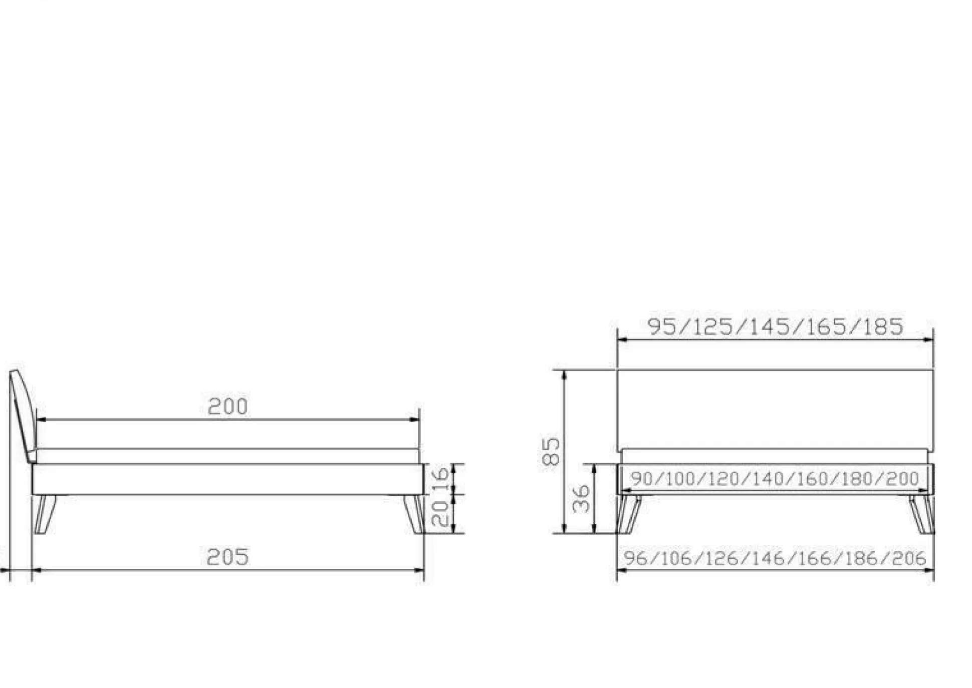 Holzbett HASENA PESARO