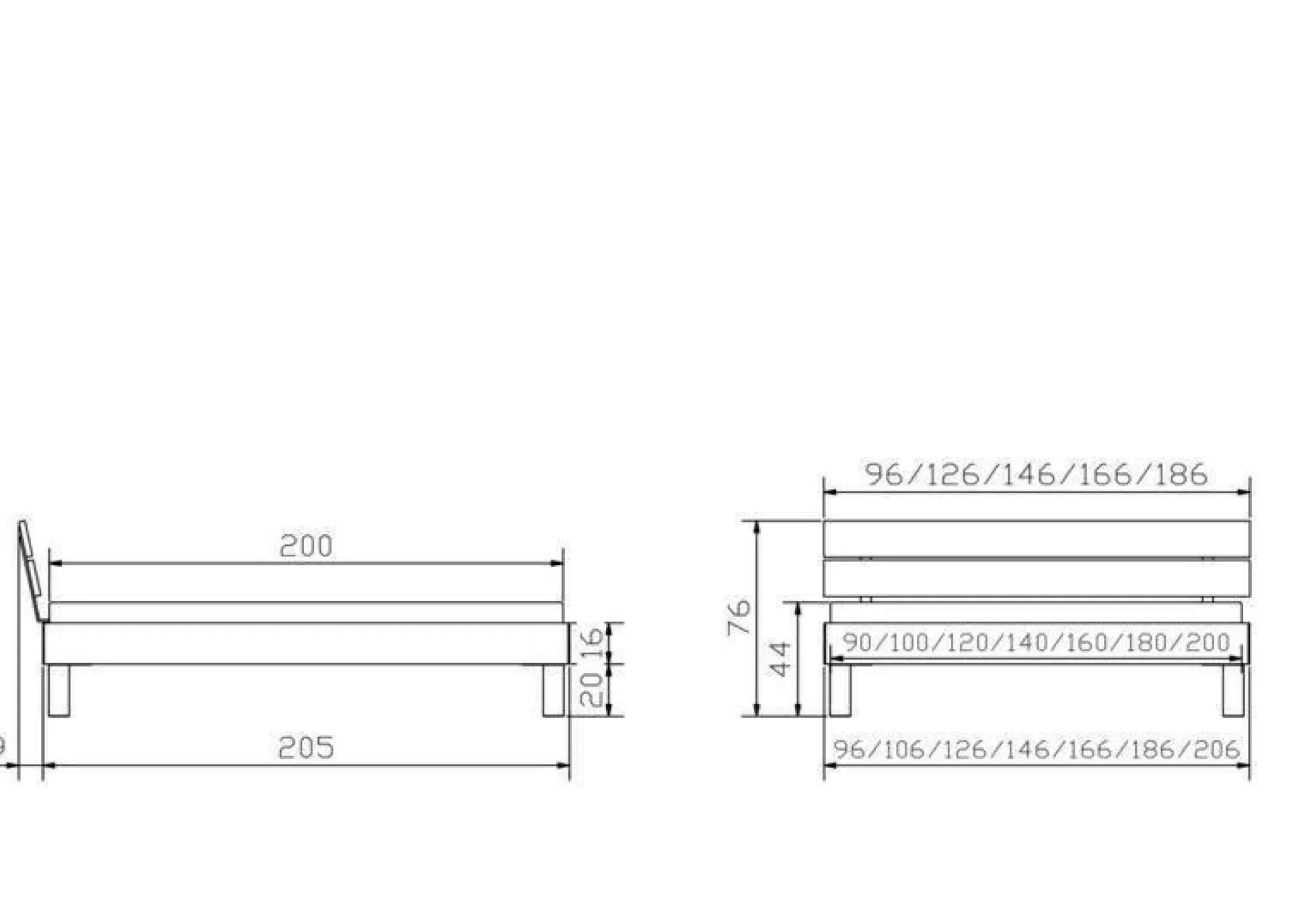 Holzbett HASENA PRATO