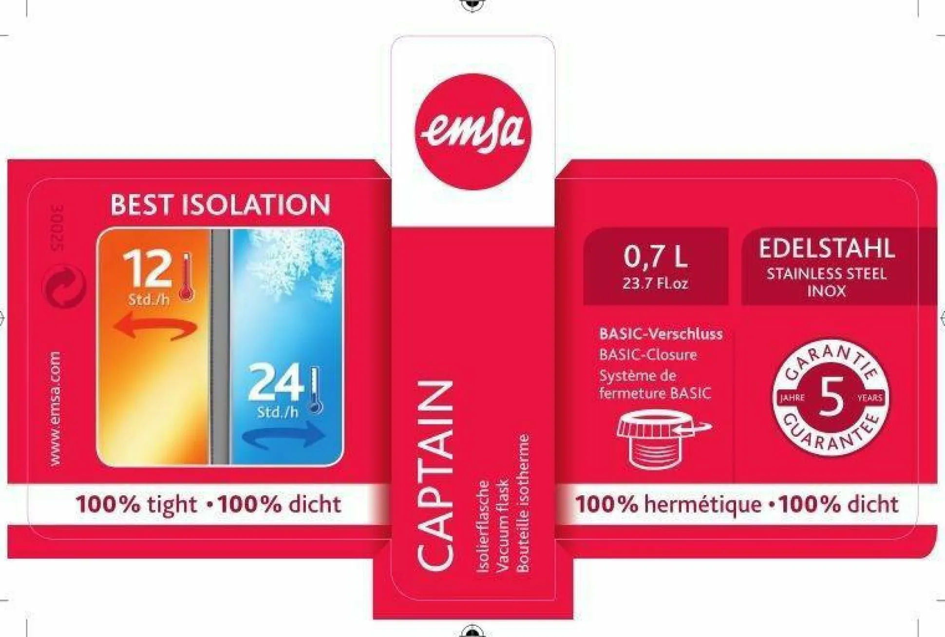 Isolierflasche CAPTAIN